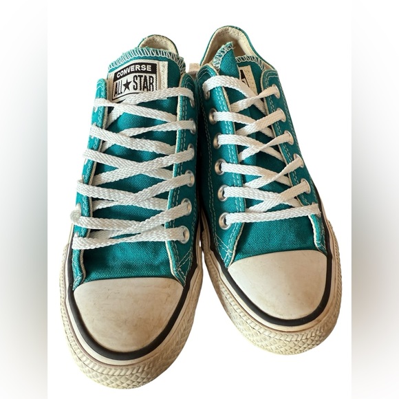Converse Teal and White Canvas Shoes,  Women’s 5.5, Men’s 4.5 GUC - Picture 6 of 8